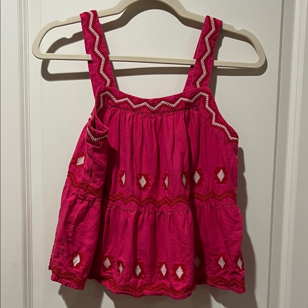 LOFT Pink Embroidered Tank  & Shorts